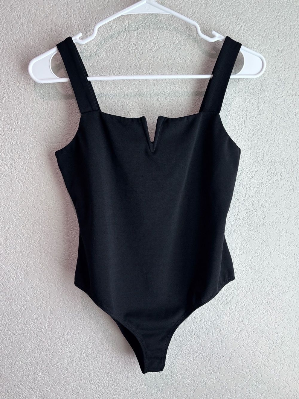 Modern Citizen V Notch Square Neck Bodysuit Black Women’s Size Medium